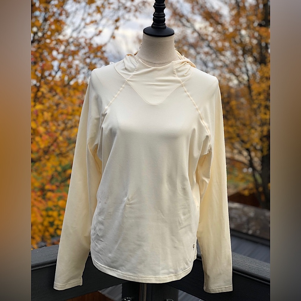 MOUNTAIN HARDWEAR Cream Hoodie Athletic Pullover
